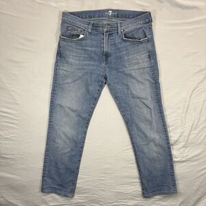 7 For All Mankind Slimmy Jeans Mens‎ 35x26 Slim Straight Jean Perennial
